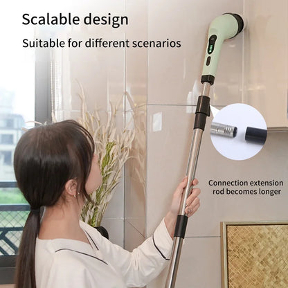 9-in-1 Electric Spin Cleaning Brush – Powerful Scrubber Tools for household, Kitchen, and Bathroom