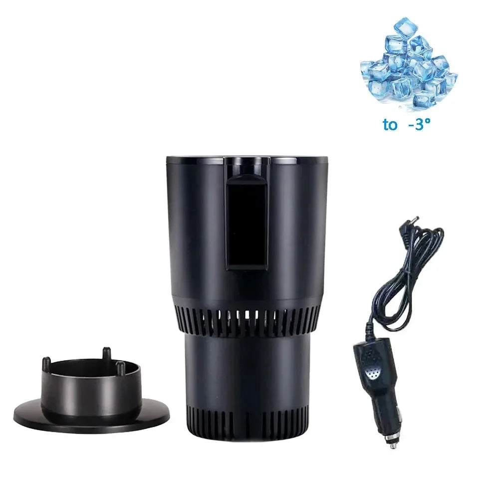 Car Heating Cooling Cup 12V 2 in1 Smart Car Cup Holder Digital Temperature Display Drink Cup Warmer Cooler Mini Car Refrigerator