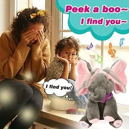 Plush Singing Elephant Toy – Animated Stuffed Animal with Moving Ears, Perfect Baby Gift