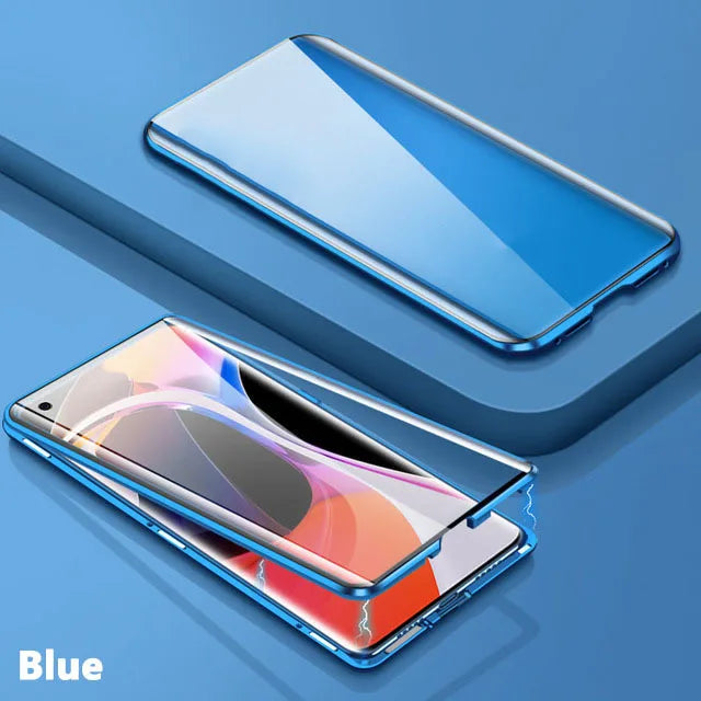 360°Full Protection Metal Magnetic Double-Sided Glass Phone Case For Samsung A55 A54 A52 S23 S22 S24 S25 Ultra Edge Plus S20 FE