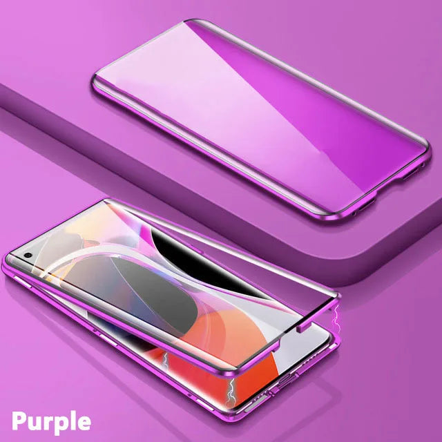 360°Full Protection Metal Magnetic Double-Sided Glass Phone Case For Samsung A55 A54 A52 S23 S22 S24 S25 Ultra Edge Plus S20 FE