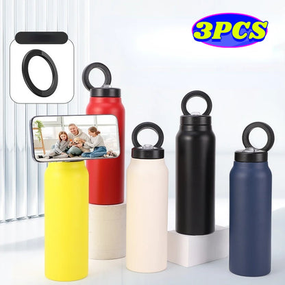 Magnetic Cell Phone Holder Water Bottle 304 Stainless Steel Insulation Cup Large-capacity Thickened Outdoor Sports Water Cups