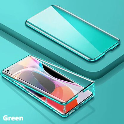 360°Full Protection Metal Magnetic Double-Sided Glass Phone Case For Samsung A55 A54 A52 S23 S22 S24 S25 Ultra Edge Plus S20 FE