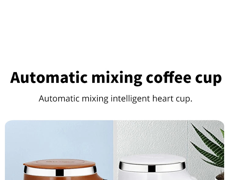 Rechargeable Automatic Stirring Mug – Portable Electric Stainless Steel Cup for Coffee & Drinks