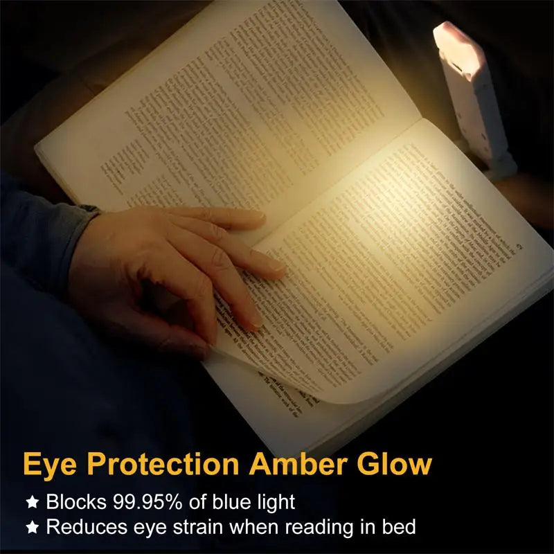 Mini Light Reading Clip Light LED Small Night Light USB Charging Adjustable Brightness Eye Protection Portable Smart Book Lamp