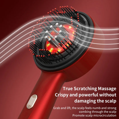 Electric Vibration Massage Comb With Hair Growth Oil Red Light Laser Therapy Scalp Liquid Applicator Brush Hair Follicle Comb