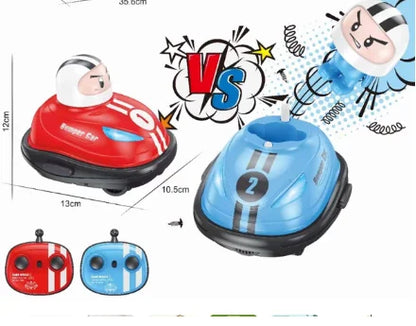 RC Super Battle Bumper Car Toy with 2.4G Remote - Pop-up Doll, Light, Ejection & Crash Bounce - Ideal for Kids & Parenting Gifts