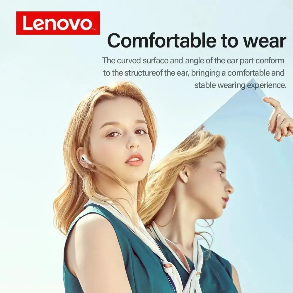 Lenovo LP40 TWS Bluetooth 5.0 Earbuds - Bass Touch Control, Noise Reduction, Long Battery Life