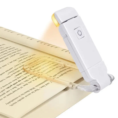 Mini Light Reading Clip Light LED Small Night Light USB Charging Adjustable Brightness Eye Protection Portable Smart Book Lamp