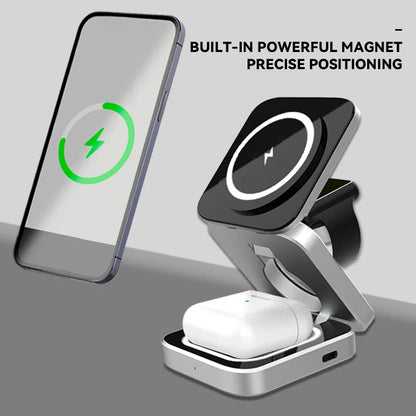 3 in 1 Wireless Charger Stand for IPhone 15 14 13 12 Samsung S23 S22 S21 Galaxy Watch 5 4 Active Buds Fast Charging Dock Station