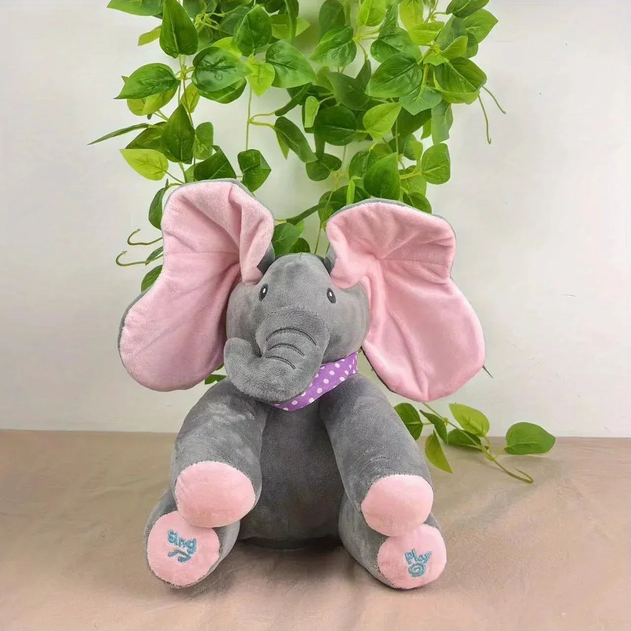 Plush Singing Elephant Toy – Animated Stuffed Animal with Moving Ears, Perfect Baby Gift