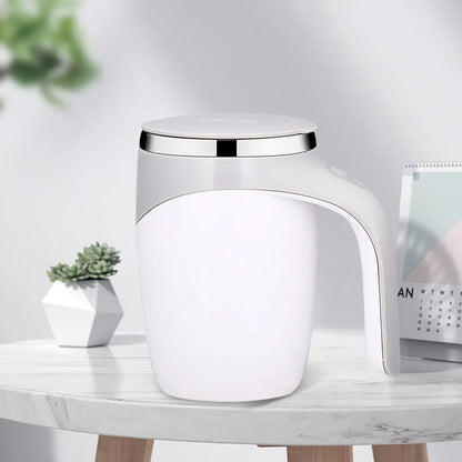 Rechargeable Automatic Stirring Mug – Portable Electric Stainless Steel Cup for Coffee & Drinks