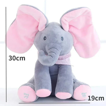 Plush Singing Elephant Toy – Animated Stuffed Animal with Moving Ears, Perfect Baby Gift