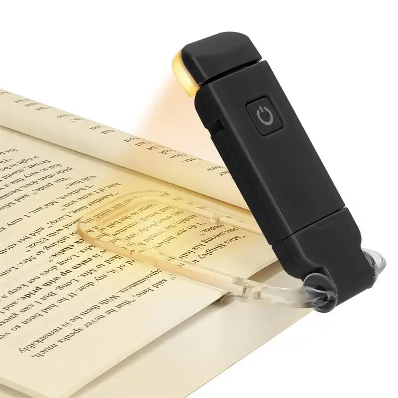 Mini Light Reading Clip Light LED Small Night Light USB Charging Adjustable Brightness Eye Protection Portable Smart Book Lamp