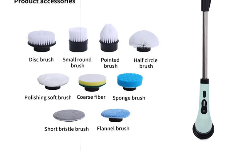 9-in-1 Electric Spin Cleaning Brush – Powerful Scrubber Tools for household, Kitchen, and Bathroom