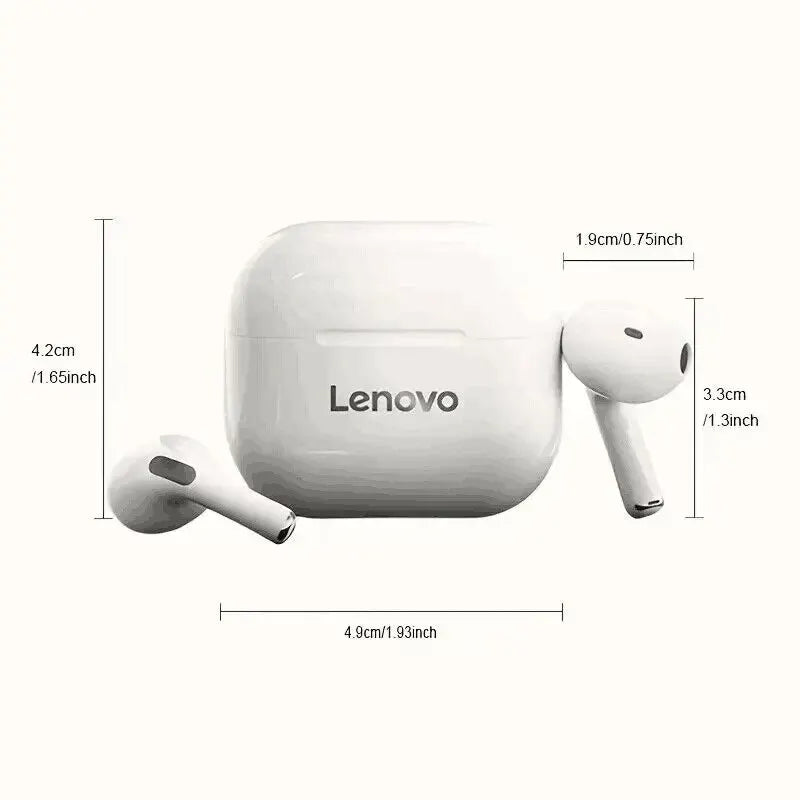 Lenovo LP40 TWS Bluetooth 5.0 Earbuds - Bass Touch Control, Noise Reduction, Long Battery Life