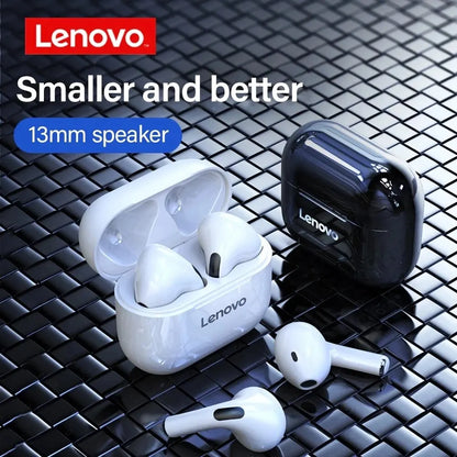 Lenovo LP40 TWS Bluetooth 5.0 Earbuds - Bass Touch Control, Noise Reduction, Long Battery Life