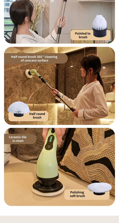 9-in-1 Electric Spin Cleaning Brush – Powerful Scrubber Tools for household, Kitchen, and Bathroom