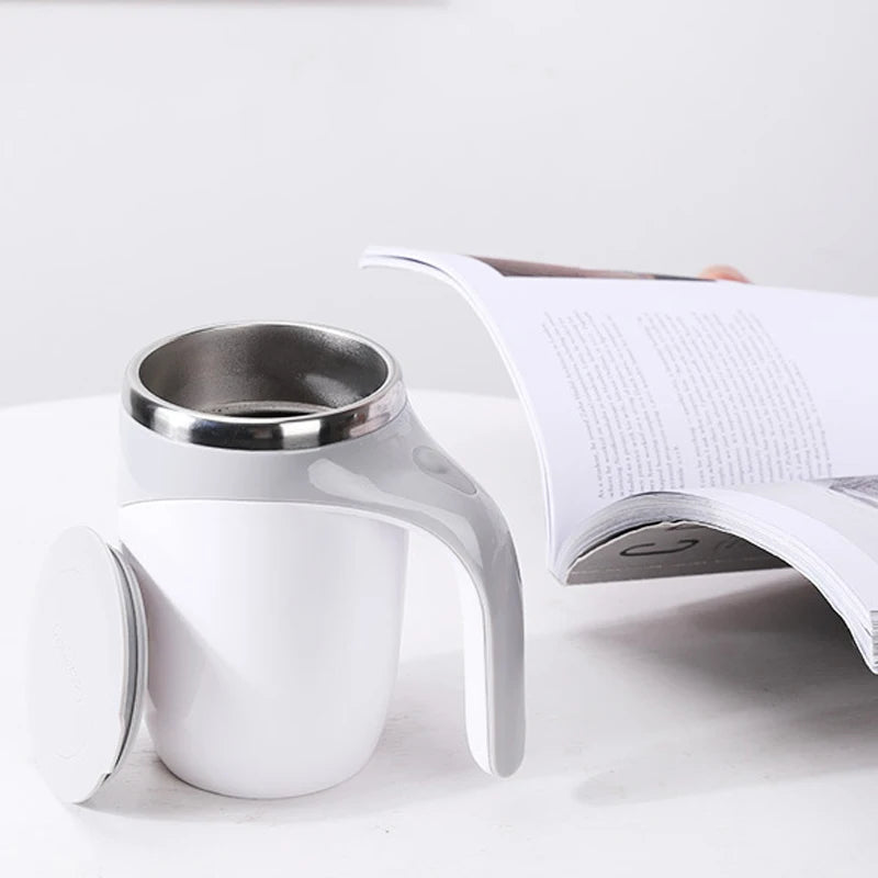 Rechargeable Automatic Stirring Mug – Portable Electric Stainless Steel Cup for Coffee & Drinks