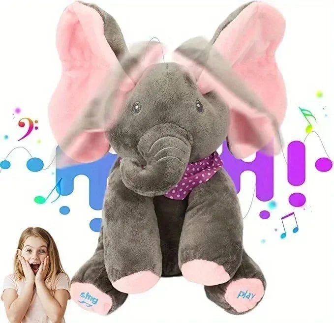 Plush Singing Elephant Toy – Animated Stuffed Animal with Moving Ears, Perfect Baby Gift